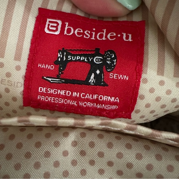 Beside u Black Nylon Backpack RFID Pocket main image 12